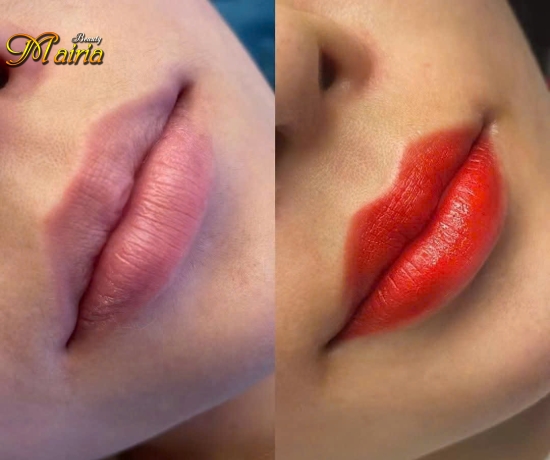 Phun môi collagen . Điêu khắc sợi mày 6D